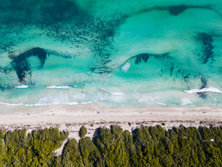 Waves on the beach as a background