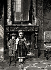 The congratulators - Illustration from 1884 - 256445737