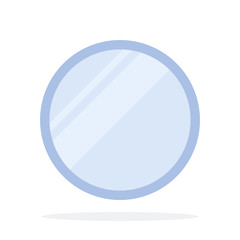 Round pocket mirror vector flat isolated
