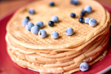 pancakes black currant berries