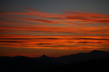 Mountain hut in the winter snow covered landascape.savsat/artvin/turkey