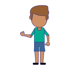 man faceless avatar cartoon blue lines