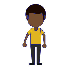 man faceless avatar cartoon blue lines