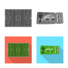 Isolated object of soccer and gear icon. Set of soccer and tournament vector icon for stock.