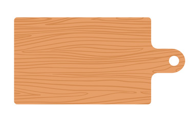 Kitchen wooden board vector flat isolated