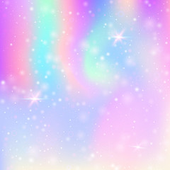 Hologram abstract background. Trendy gradient backdrop with hologram. 90s, 80s retro style. Pearlescent graphic template for brochure, flyer, poster design, wallpaper, mobile screen.