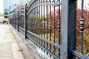 wrought iron fence
