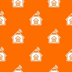 Home pattern vector orange for any web design best