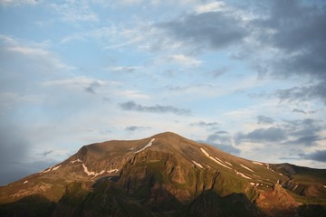 Green mountains in the fog. Seamless background. savsat/artvin/turkey