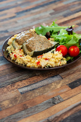 strewed courgettes and southern semolina