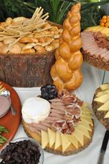 Marriage buffet with cheeses