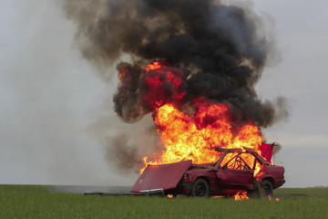 Fototapeta premium explosion car