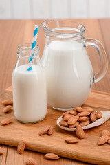 Jug and bottle of milk