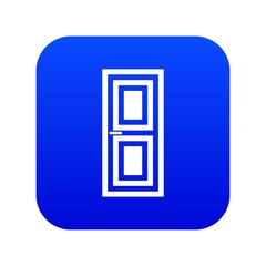 Door icon digital blue for any design isolated on white vector illustration