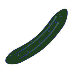 Cucumber vegetable fresh food blue lines