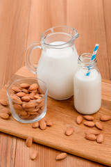 Almond milk and nuts