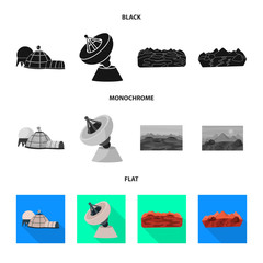 Isolated object of astronomy and technology  sign. Set of astronomy and sky stock symbol for web.