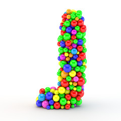 Colorfull letter J