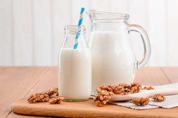 Bottle of walnut milk