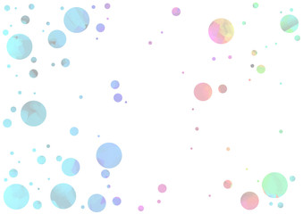 Confetti with polka dots on white background