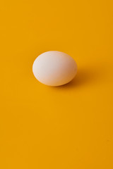 egg on yellow background