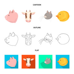 Vector design of agriculture and breeding icon. Collection of agriculture and organic  stock vector illustration.