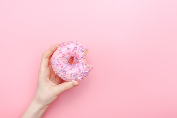 donut donuts icing sprinkles on doughnuts pink bright sugar strands