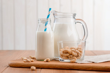 Jug and bottle of milk