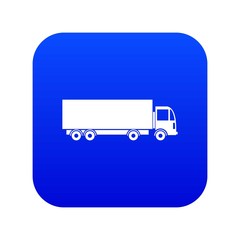 Truck icon digital blue for any design isolated on white vector illustration