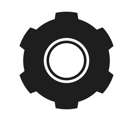 Settings Icon with Gear Symbol. Flat style vector EPS.