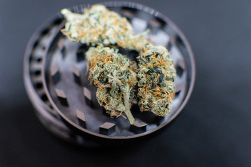  accessories for smoking cannabis. Grinder for marijuana buds.