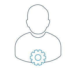 Account Settings line Icon. Vector EPS.