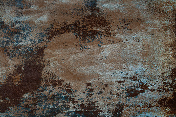 Rusted on surface of the old iron, deterioration of the steel, decay and grunge texture background....