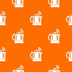 Electric kettle pattern vector orange for any web design best