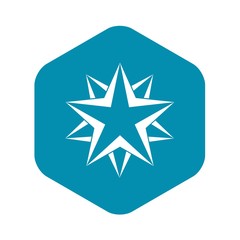 Star icon in simple style isolated vector illustration