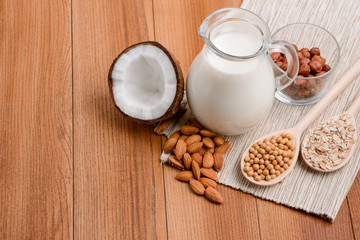 Vegan milk and organic ingredients