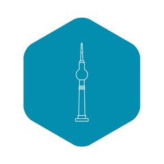 Berlin TV Tower icon. Outline illustration of berlin TV tower vector icon for web © ylivdesign