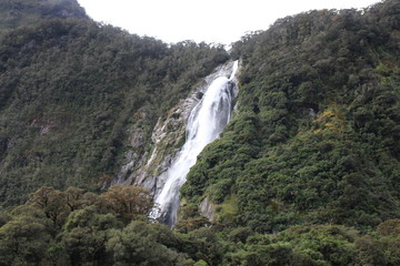 waterfall in mountains