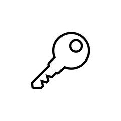 Key icon vector. Key vector icon. Key symbol for web site design