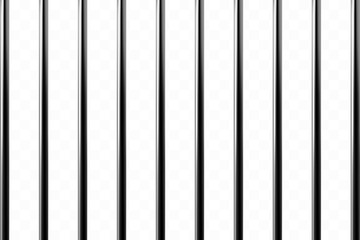 Realistic metal prison grilles. Isolated on a transparent background. Thuster machine, iron prison cell.metallic product.Vector ilustration