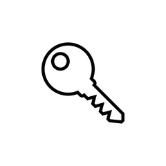 Key icon vector. Key vector icon. Key symbol for web site design