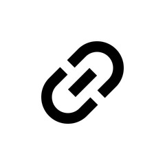 Link icon vector. Hyperlink chain symbol