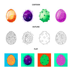 Isolated object of animal and prehistoric icon. Collection of animal and cute  stock symbol for web.