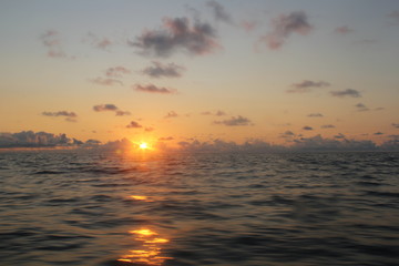 sunset in the pacific ocean