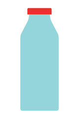 Yoghurt in a glass bottle vector flat isolated