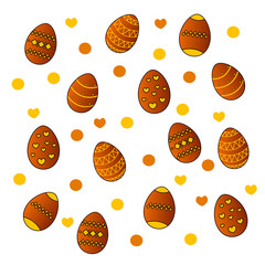 seamless pattern with easter eggs