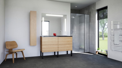 vue 3d meuble de salle de bain 02