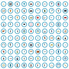 100 job icons set in cartoon style for any design vector illustration