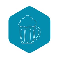 Beer icon. Outline illustration of beer vector icon for web
