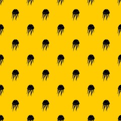 Jellyfish pattern seamless vector repeat geometric yellow for any design